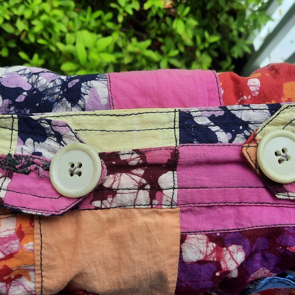 Vintage Patchwork Wrap Skirt Small BEAUTIFUL AUTH… - image 5